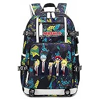 Anime Mashle Magic and Muscles Backpack Daypack Bookbag School Bag Laptop Bag with USB Charging Port 13