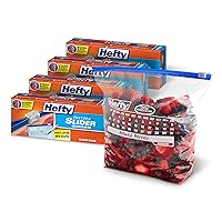Hefty Slider Freezer Calendar Bags, Gallon Size, 100 Total Bags, 25 Count (Pack of 4)