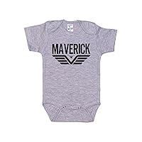 Maverick Baby Onesie/Super Soft Bodysuit/Newborn Pilot Outfit/Unisex Infant Romper