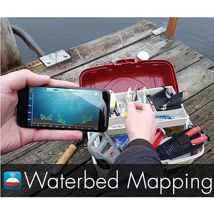 Reelsonar Portable Fish Finder Accurate Fish Depth Finder with Depth Range of 135 feet 10+ Hours Battery Life with iOS & Android App Wireless