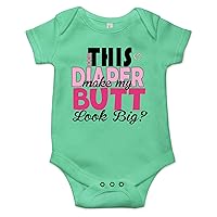 Does This Diaper Makes My Butt Look Bigger Funny Baby Bodysuit Onesie Gift