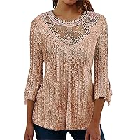 Lace Tops for Women Lightweight Solid Color Long Sleeve Loose Fit Going Out Top Tunics Tops to Wear with Leggings