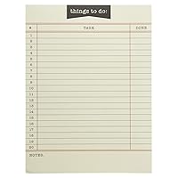 Library Card To-Do List Notepad | 150 Tear-Away Sheets | Task Planner | Daily Organizer | Memo Writing Pad | Priority Checklist | Undated | 6” x 8”