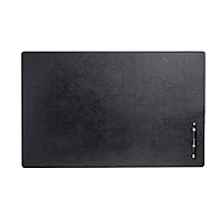 Dacasso Pad Without Side Rails Luxury Leather Blotter for Writing-Executive Desk Surface Protector, 30” x 19”, Black