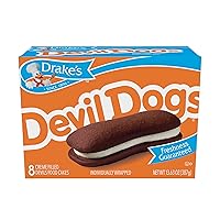 Drake's Devil Dogs, 32 Individually Wrapped Devils Food Cakes (Pack of 4)