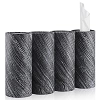 Car Tissue Holder, 4 Pack Car Cup Holder Facial Tissues with Kleenex Travel Tissue Bag, Quick and Convenient Flower Combination Car Tissue Box(4 Canisters/203 Tissues) Gray