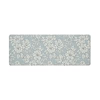 Laura Ashley – Anti-Fatigue Kitchen Mat | Iris Floral Design | Stain, Water & Fade Resistant | Cooking & Standing Relief | Non-Slip Backing | Measures 17.5” x 48”| Light Blue Iris