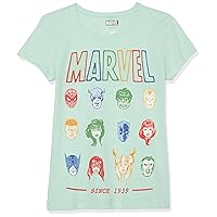 Marvel Girl's Primary Faces T-Shirt