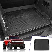Rongtaod Cargo Mat Compatible with 2021-2024 Ford Bronco 4 Door Trunk Mat Cargo Mat Cargo Liner All Weather Trunk Liner 2023 Bronco Accessories (Trunk Mat)