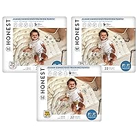 Clean Conscious Training Pants | Plant-Based, Sustainable Diapers | Rompin' & Stompin' + Diggin' It | Size 2T/3T (up to 34 lbs), 66 Count