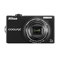 Nikon Coolpix S6000 14 MP Digital Camera with 7x Optical Vibration Reduction (VR) Zoom and 2.7-Inch LCD (Black)