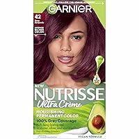 Hair Color Nutrisse Nourishing Creme, 42 Deep Burgundy (Black Cherry) Red Permanent Hair Dye, 1 Count (Packaging May Vary)