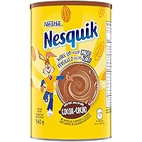 Nesquik Less Sugar Vitamin Enriched Chocolate Powder, 540g/19 oz. Canister {Imported from Canada}