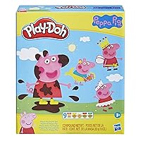 Play-Doh Peppa Pig Stylin' Set, Peppa Pig Playset with 9 Cans and 11 Tools, Peppa Pig Toys for 3 Year Old Girls and Boys and Up