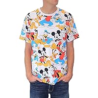 Disney Team Line Crowd Mickey Donald Goofy Pluto Tee Graphic T-Shirt for Men Tshirt…