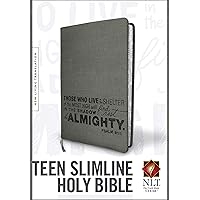 Teen Slimline Bible NLT (Red Letter, LeatherLike, Charcoal) Teen Slimline Bible NLT (Red Letter, LeatherLike, Charcoal) Imitation Leather Paperback