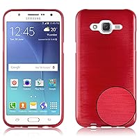 Case Compatible with Samsung Galaxy J5 2015 in RED - Shockproof and Scratch Resistant TPU Silicone Cover - Ultra Slim Protective Gel Shell Bumper Back Skin