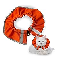 Cat Collar, Bright-Colored Kitty Collar with Bell for Reduced Prey Capture, Quick Release Reflective Cat Collar for Cat Safety, Comfy Breakaway Cat Collar, Outrageous Orange - Crazy K Farm