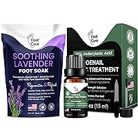 Soothing Lavender Foot Soak with Epsom Salt - Best Toenail Treatment, & Softens Calluses - Soothes Sore & Tired Feet, Toenail Extra Strength Solution