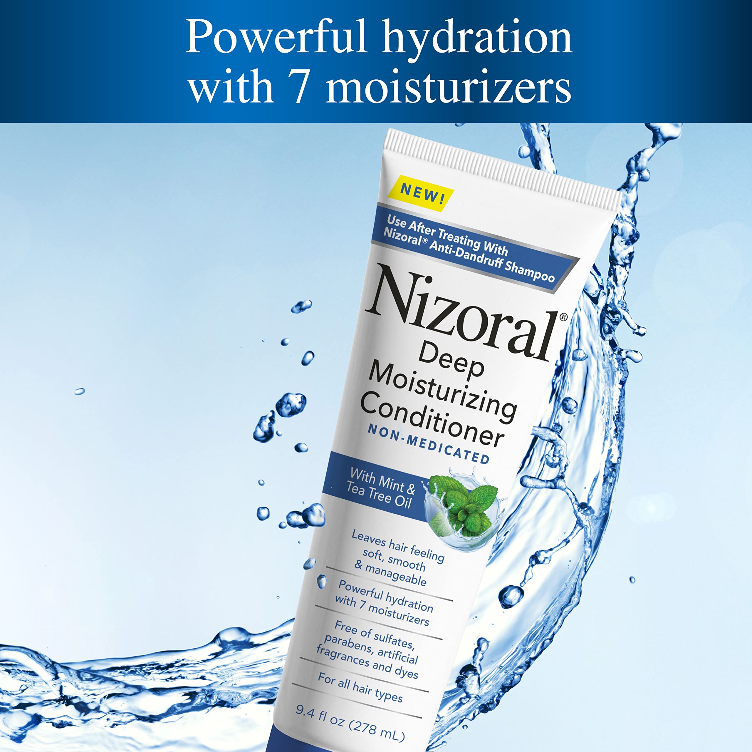 Nizoral Anti-Dandruff Shampoo, 7 oz + Deep Moisturizing Conditioner, 11 oz Bundle