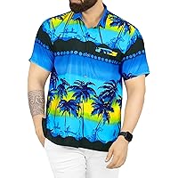 LA LEELA Men's Hawaii Shirt Aloha Button Down