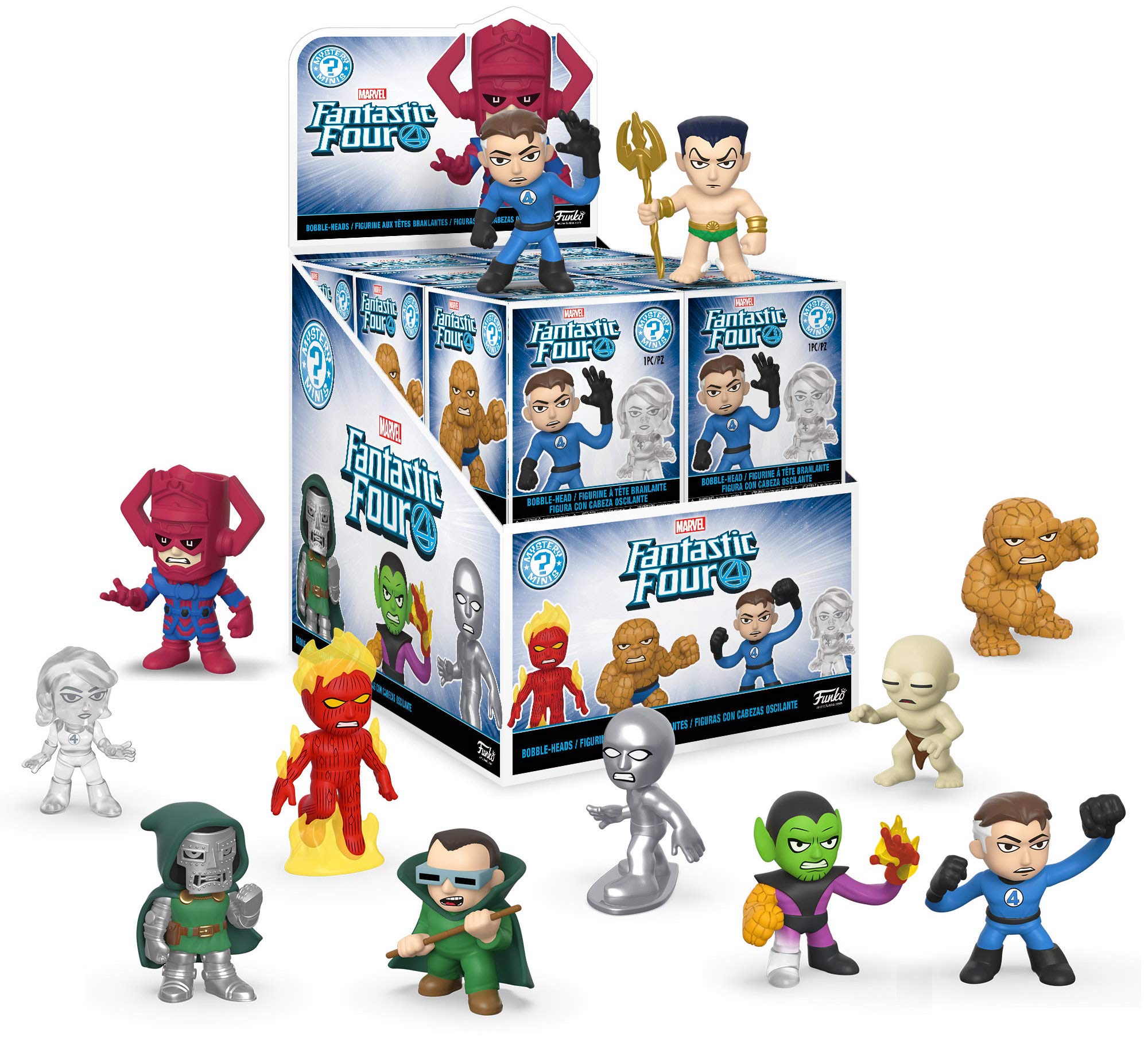 Funko - Fantastic Four - Mystery Mini Store Display with 12 Sealed Boxed Figures