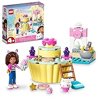 Gabby's Dollhouse Bakey with Cakey Fun 10785 Building Toy Set for Fans of The DreamWorks Animation Series, Pretend Play Kitchen, Oven and Giant Cupcake to Decorate, Gift for 4+ Year Olds