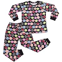 Kids Girls Boys Fruit Print Pyjamas Children PJs 2 Piece Cotton Set Nightwear