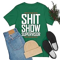 Shit Show Supervisor Retro Funny Sarcastic Adult Humor T-Shirt for Men Women