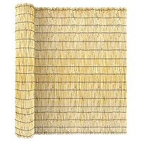 Natural Reed Fencing Rolls,4FT X 16.4FT Reed Screen Curtain Balcony Reed Fence for Outdoor Backyard Patio（Primary）