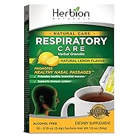 Respiratory Care Granules With Natural Lemon Flavor, 10 count sachet - Help Relieve Cold and Flu Symptoms, Promote Healthy Respiratory Function, Optimize Immune System