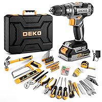 Cordless Drill Tool Kit Set: 20V Power Drill Tool Box with Battery Electric Drill Driver for Men Home Hand Repair Basic Toolbox Tools Sets Drills Case