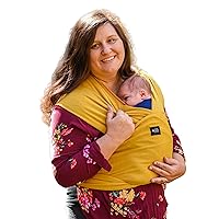 Baby Wrap Carrier Soft, Stretchy, Cotton Baby Wrap, Baby Sling, Nursing Cover Up for use with Newborn-Toddler: Evenly distributes Weight for More Comfortable Carrying (Dark Cream)