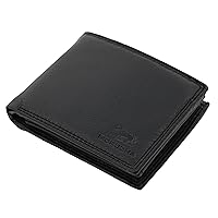 MORUCHA Black Wallet For Mens | Genuine Soft Nappa Leather RFID Blocking | Multi Card Capacity Stylish Wallet Purse | Designed For Up To 7 Cards, 3 ID, Coins And Cash | Gift Boxed | M-55 (Black)