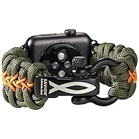 Savior Survival Gear Apple Watch Band 42mm Replacement made of 550 Paracord with Stainless Steel Adjustable Shackle
