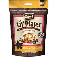 Merrick Lil’ Plates Grain Free Small Dog Treats, Natural Training Treats For Small Dogs, Lil’ Chunky Chicken - 5 oz. Pouch
