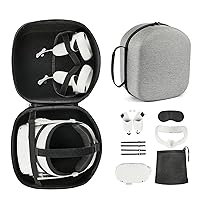 is Suitable for Oculus Quest 2 Carrying case Accessories Set, Upgraded Halo Strap, face pad, Handle Protection Cover, Lens Cover