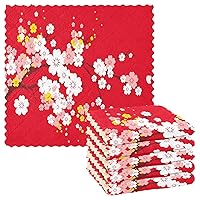 ALAZA Dish Towels Kitchen Cleaning Cloths Japaneses Sakura Tree Cherry Bloom Dish Cloths Super Absorbent Kitchen Towels Lint Free Bar Tea Soft Towel Kitchen Accessories Set of 6,11