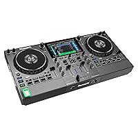 Numark Mixstream Pro Go - Standalone DJ Controller with Battery, DJ Mixer, Speakers, Amazon Music Unlimited, WiFi, Touchscreen, Works with Serato DJ