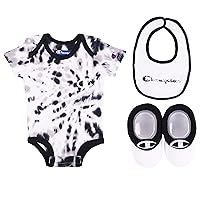 Champion unisex-baby 3-pc Box Set Includes an Infant Body Suit, a Bib Or Hat & Pair of Booties in Multiple Colors Size 0-6m