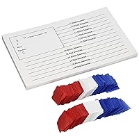 Hygloss American Craft Tissue Paper Kit DIY US Flag Decorations, 5.5” x 8.5” Inches-30 Sets, Red White and Blue
