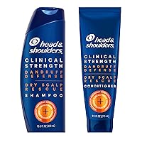 Head & Shoulders Dandruff Shampoo and Conditioner Set, Clinical Strength, Selenium Sulfide Formula, Dry Scalp Relief with Manuka Honey, Up to 100% Flake Protection, 13.5 & 9.1 Fl Oz, 2 Pack