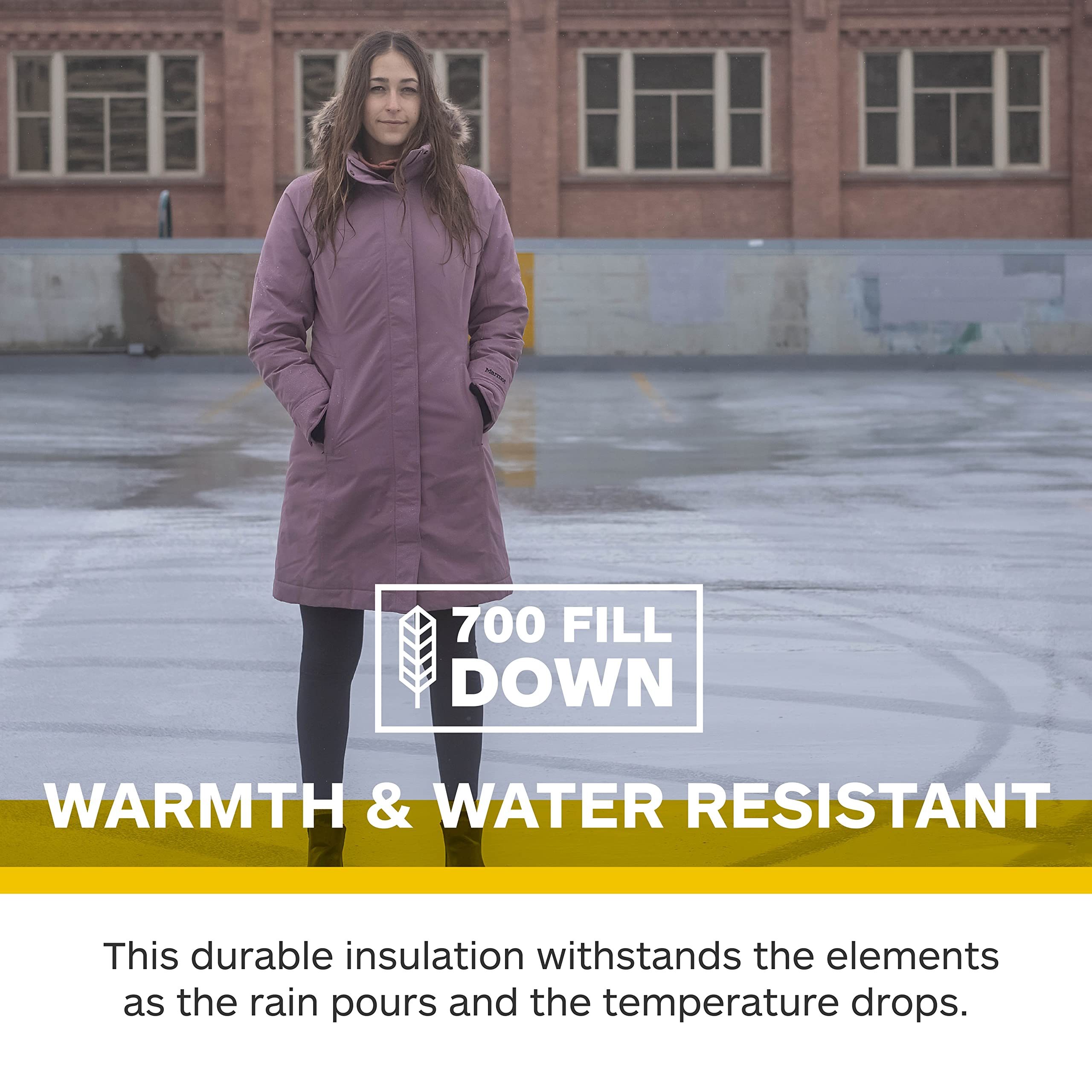 MARMOT Women's Chelsea Waterproof Down Rain Coat, Fill Power 700