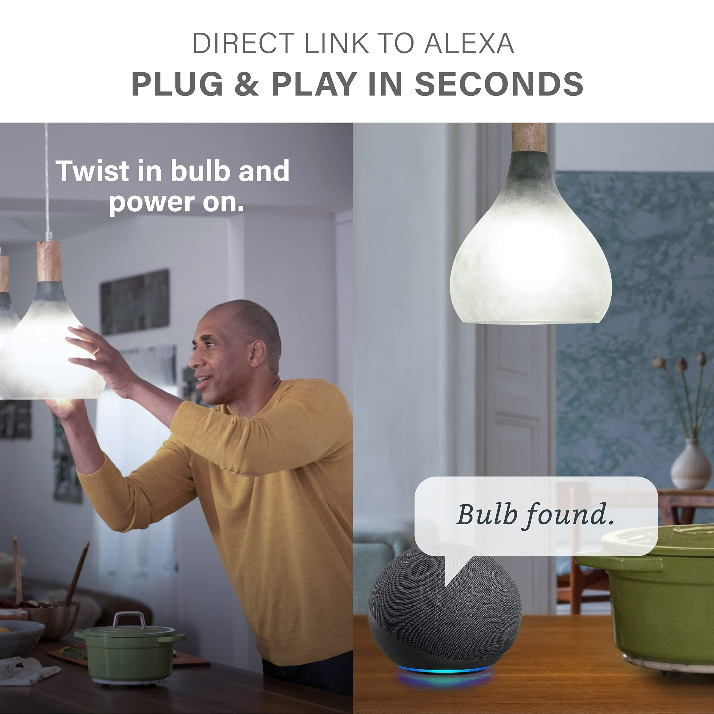 Sengled Alexa Light Bulb, S1 Auto Pairing with Alexa Devices, Smart Light Bulbs that Work with Alexa, Bluetooth Mesh Smart Home Lighting, Daylight 5000K, E26 60W Equivalent, 800LM, 2-Pack