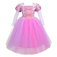 Dressy Daisy Girls Princess Dress Up Costumes Halloween Fancy Party Purple Ball Gown Long Sleeve Size 4-12