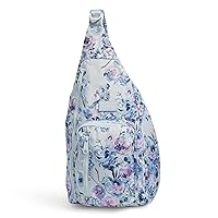 Vera Bradley Women's Recycled Lighten Up Reactive Sling Backpack, Fresh-Cut Bouquet, One Size