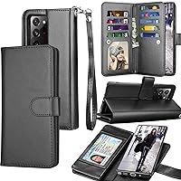 Tekcoo Galaxy Note 20 Case, Galaxy Note 20 Wallet Case, Luxury Cash Credit Card Slots Holder Carrying Folio Flip PU Leather Cover [Detachable Magnetic Hard Case] Kickstand for Samsung Note20 -Black