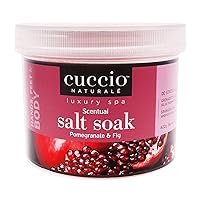 Cuccio Naturale Scentual Salt Soak - Invigorating Salts With An Irresistible Scent - Rejuvenate And Soothe Tired Feet - Softens And Leaves The Skin Fresh And Clean - Pomegranate And Fig - 29 Oz