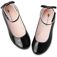 NCCB Girls Flats Mary Jane Shoes Casual Slip On Ballet Flat for School Wedding Party Ankle Strap Dress Shoes