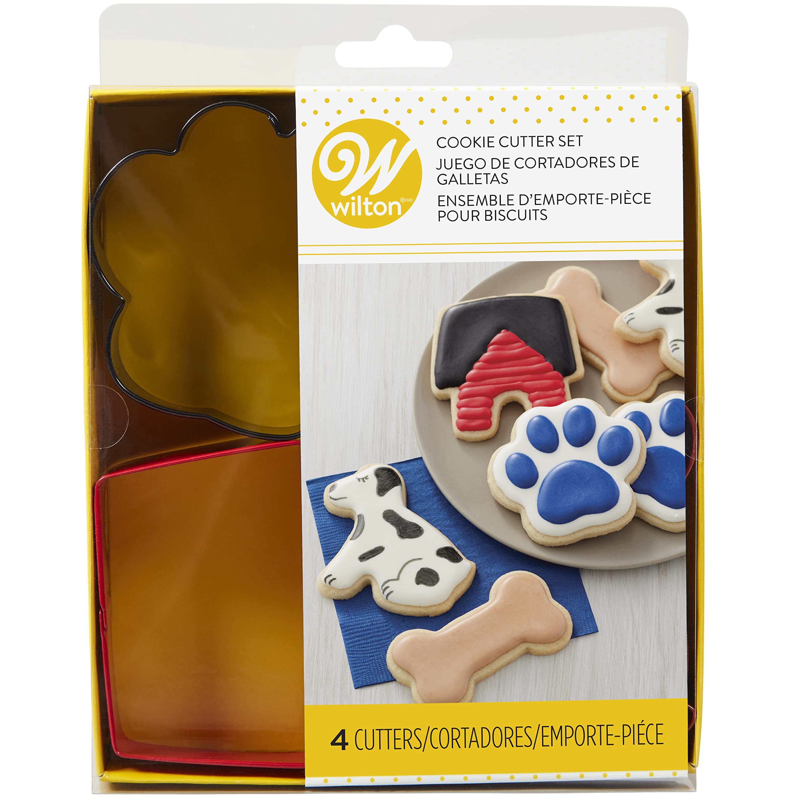 Wilton Metal Cookie Cutter Set, Pet Theme, 4-Pack